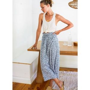 Emerson Fry Drawstring Skirt Charcoal Leopard L